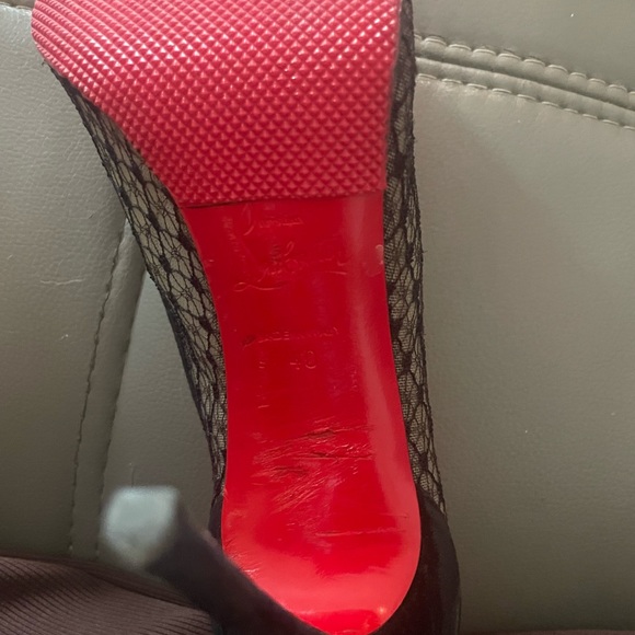 Christian louboutin black mesh heels, size 40, fits a 8.5 w or 9 best _ Neoalto - Picture 7 of 8